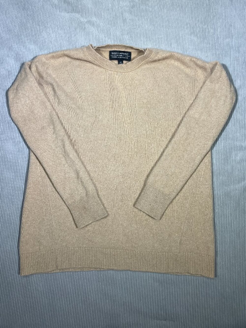 Banana Republic Todd & Duncan Scottish Cashmere Sweater Womens XS Beige Crewneck
